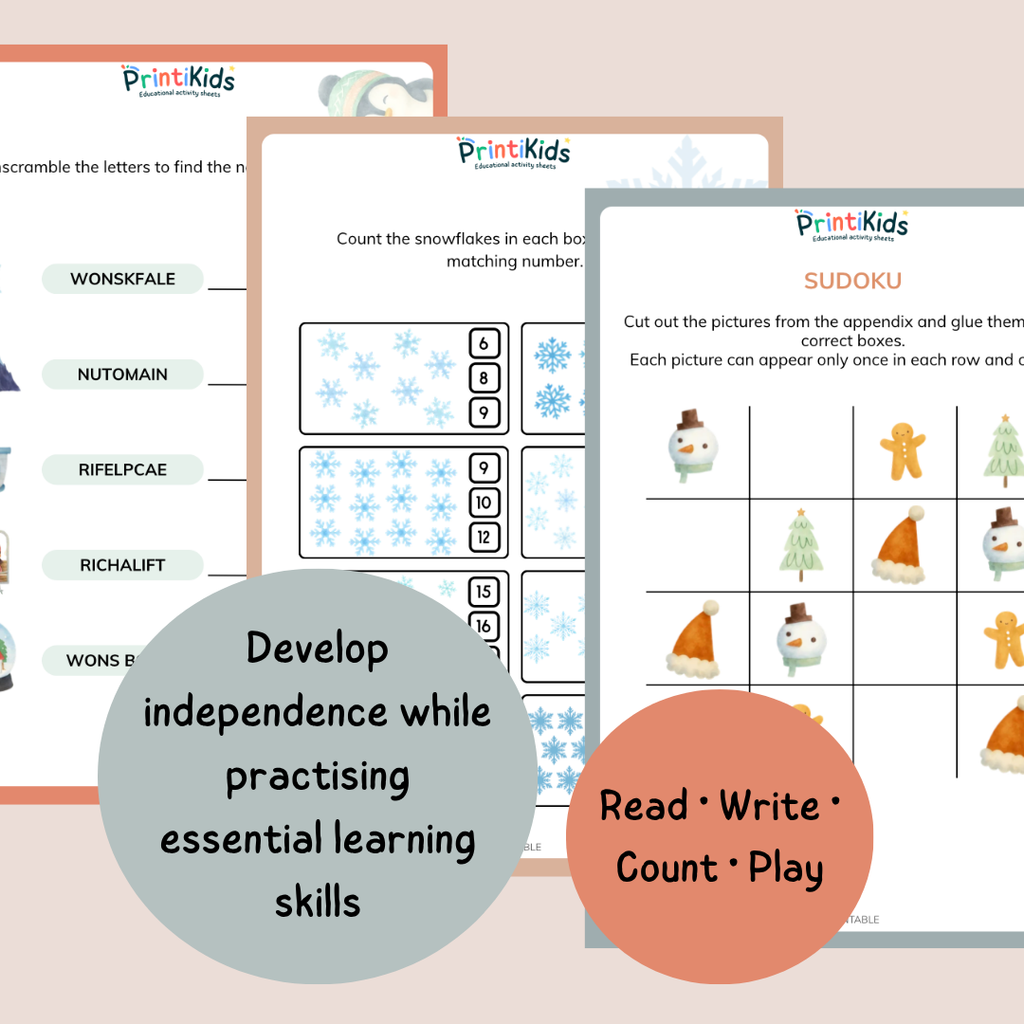 Winter Activity Pack – 20 Printable Activities – Grade 1–2