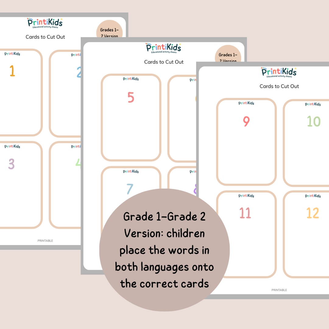 🇫🇷🇬🇧 Months of the Year French English Learning Activity - Kindergarten - Grades 1-2