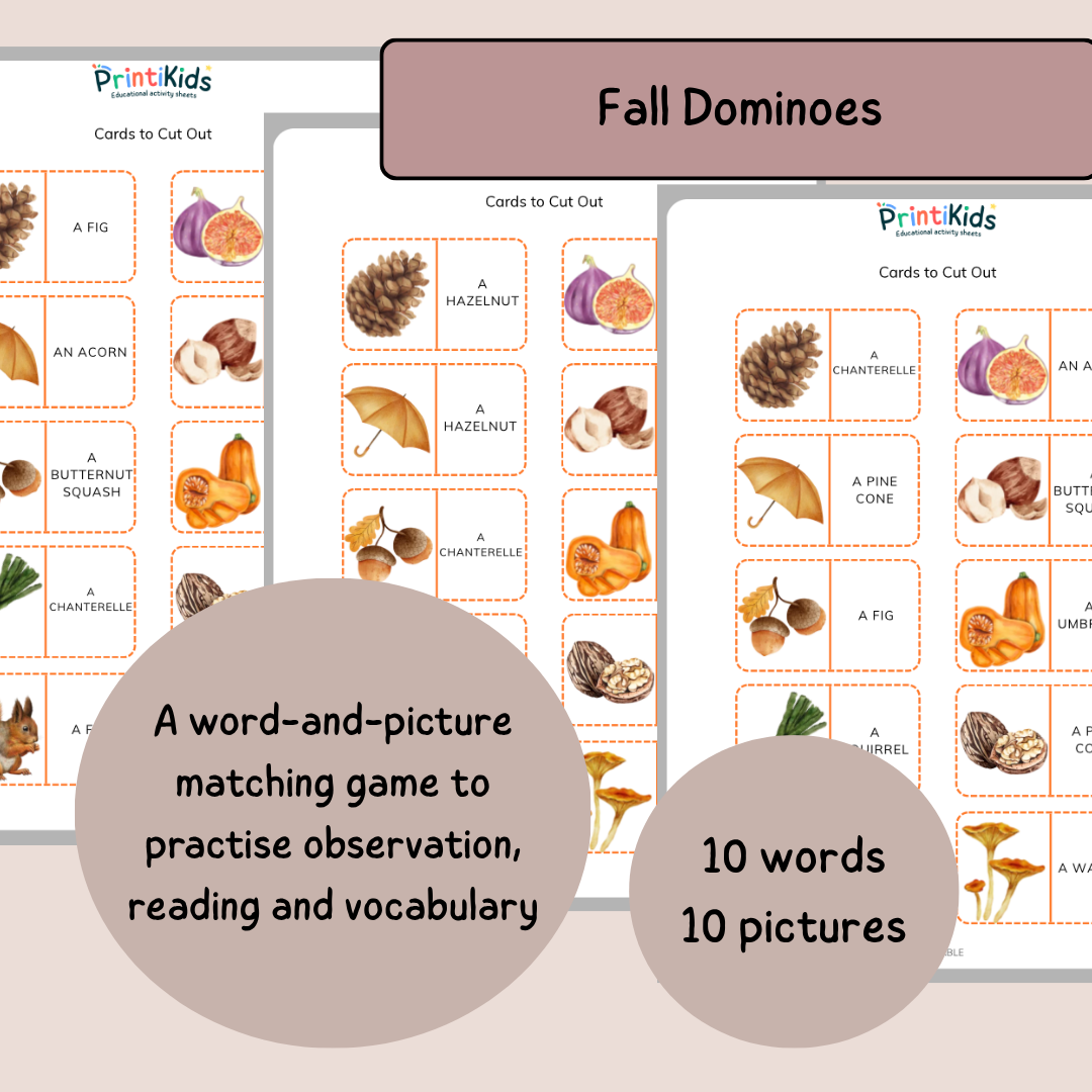 Fall Games Pack – 4 Reading & Vocabulary Games – Grade 1–2