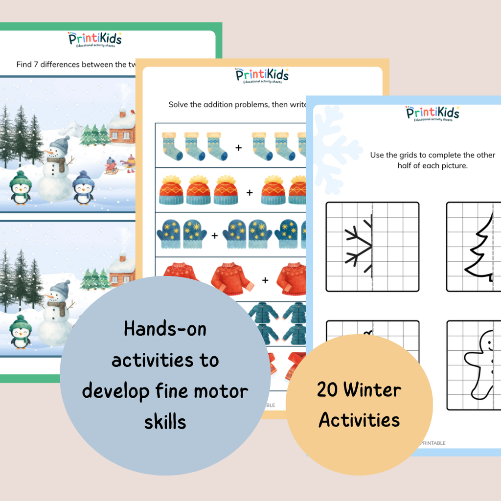 Winter Activity Pack – 20 Printable Activities – Grade 1–2