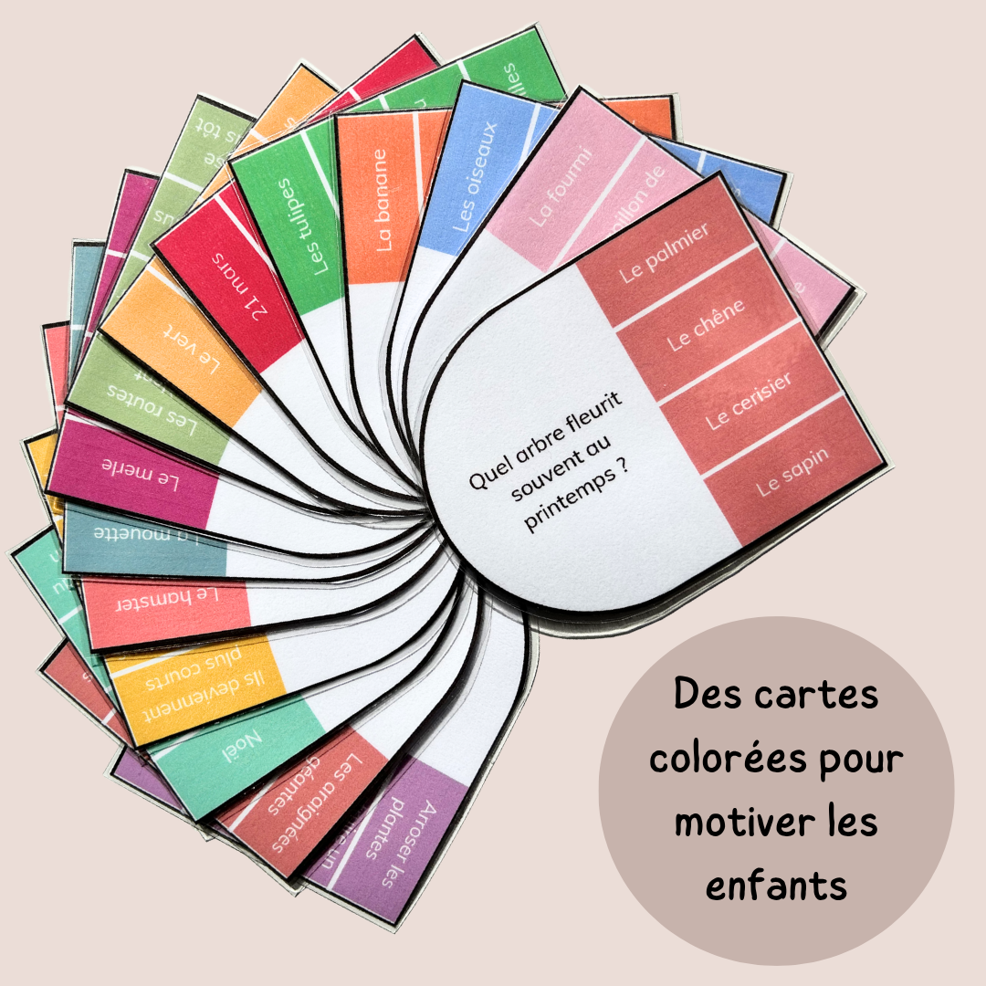 Cartes à pinces printemps – Jeu de lecture et compréhension CP CE1 CE2
