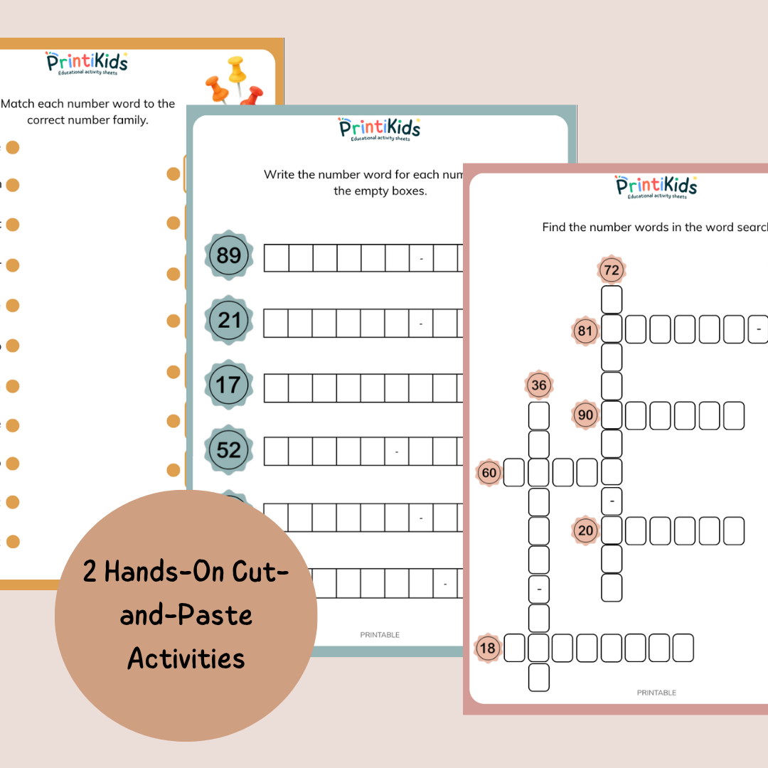 Number Words to 100 Activity Pack - Grade 1 / Year 2