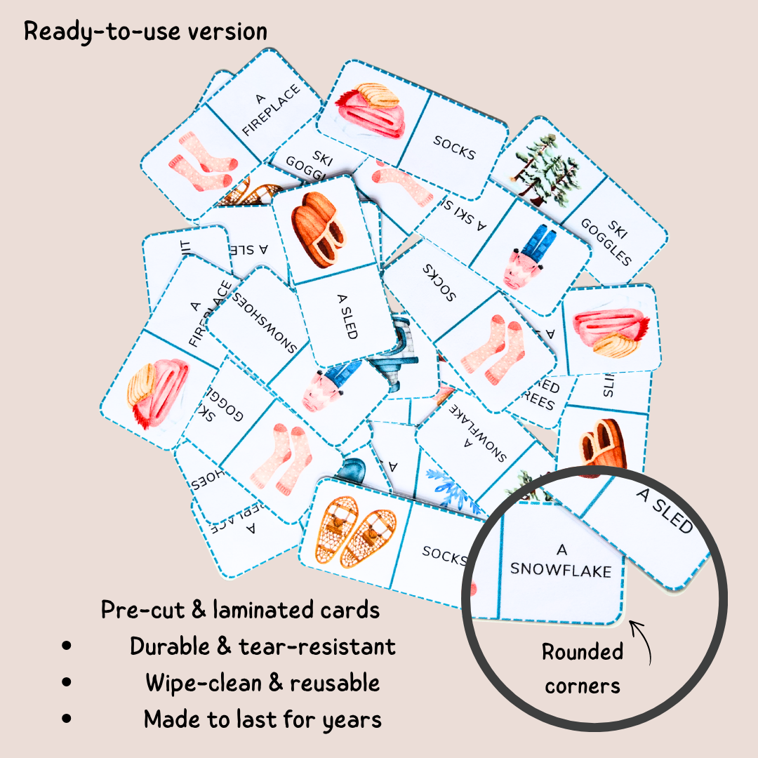 Winter Dominoes – Reading & Vocabulary Game – Grade 1–2