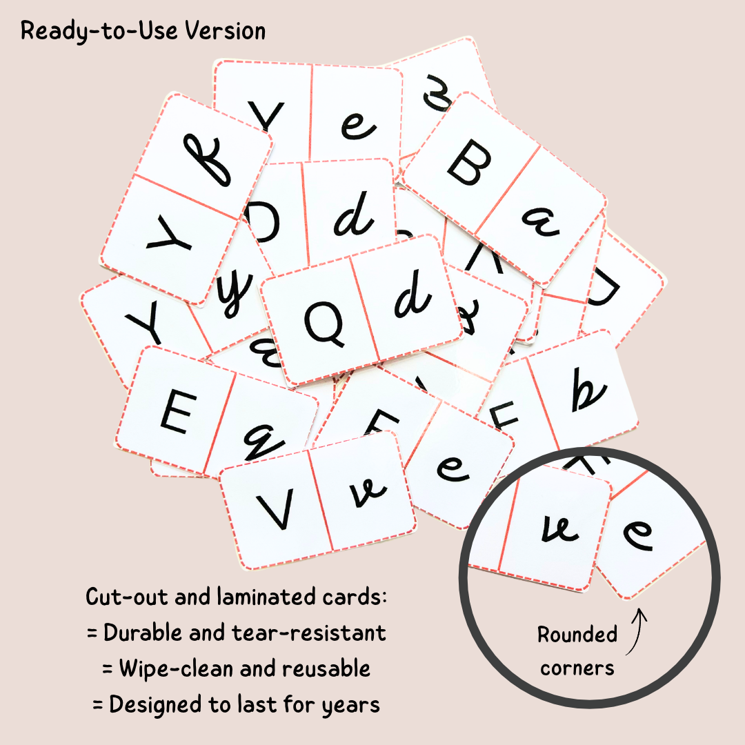 Alphabet Domino Game – Uppercase & Cursive Letters - Grade 1