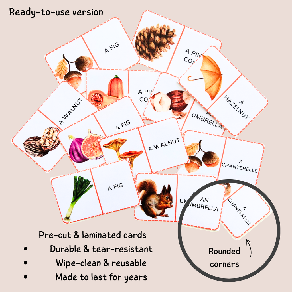 Fall Dominoes – Printable Reading & Vocabulary Game – Grade 1–2