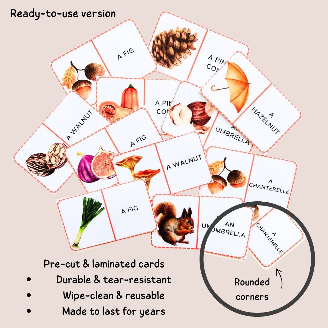 Fall Dominoes – Printable Reading & Vocabulary Game – Grade 1–2