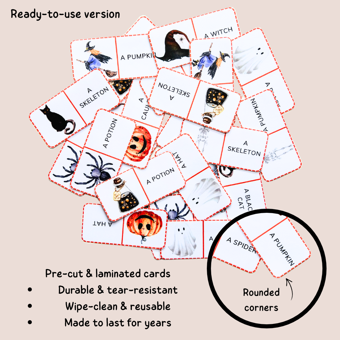 Halloween Dominoes – Printable Reading & Vocabulary Game – Grade 1–2