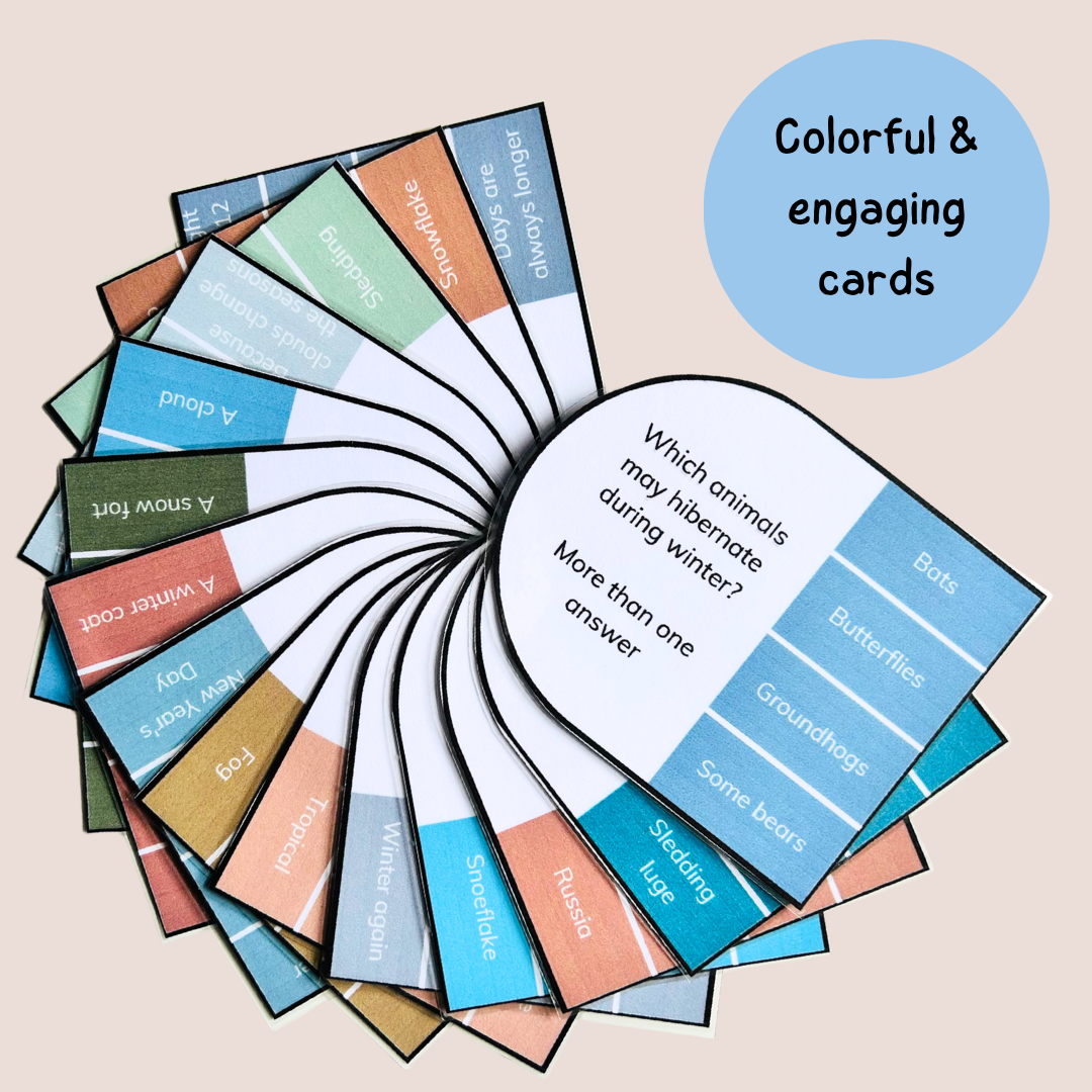 Winter Clip Cards – Reading & Comprehension – Grade 1–3