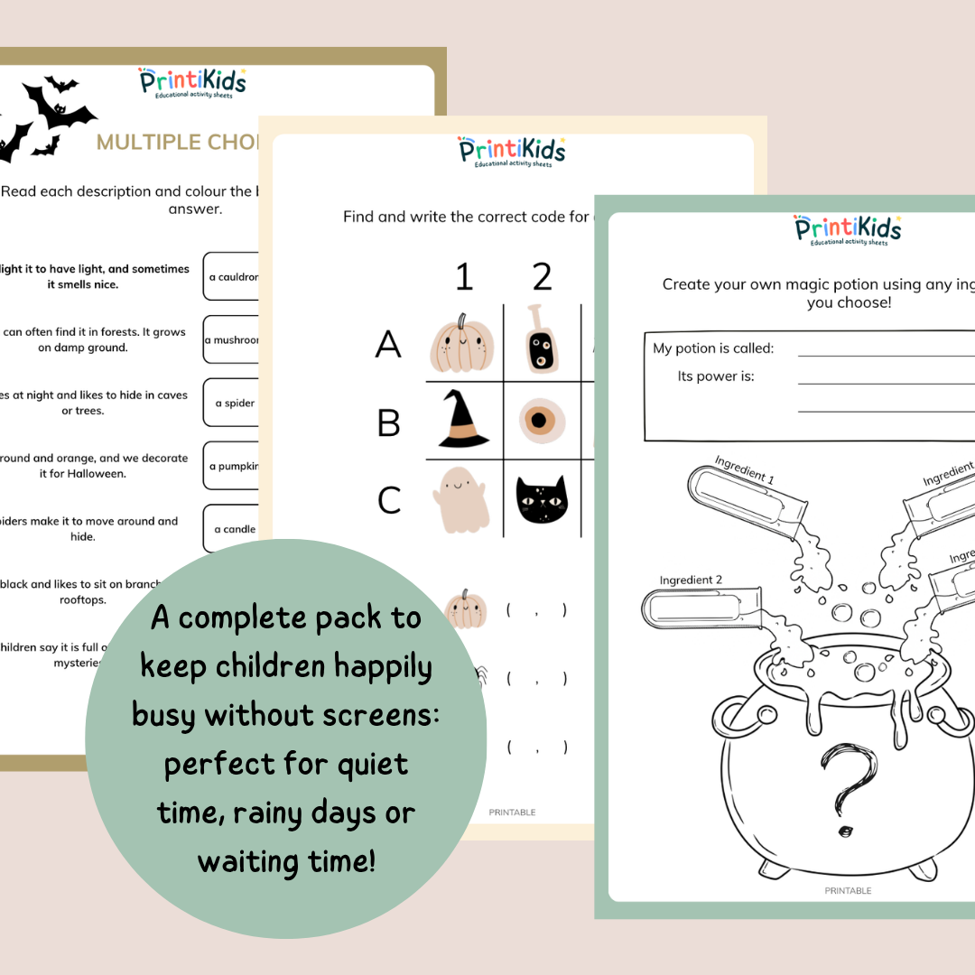 Halloween Activity Mega Pack – 35 Printable Activities – Grade 1–2