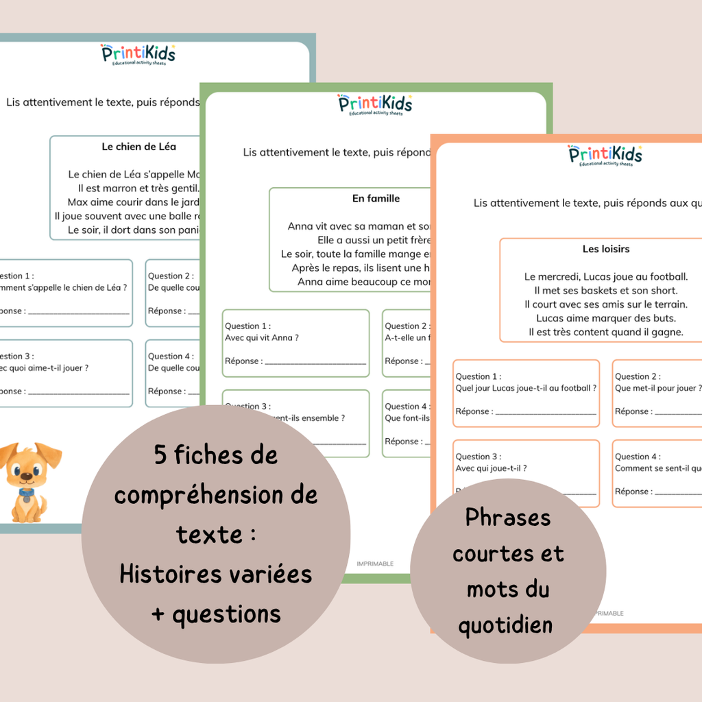 Pack lecture écriture à imprimer – 20 activités progressives de lecture et compréhension - CP