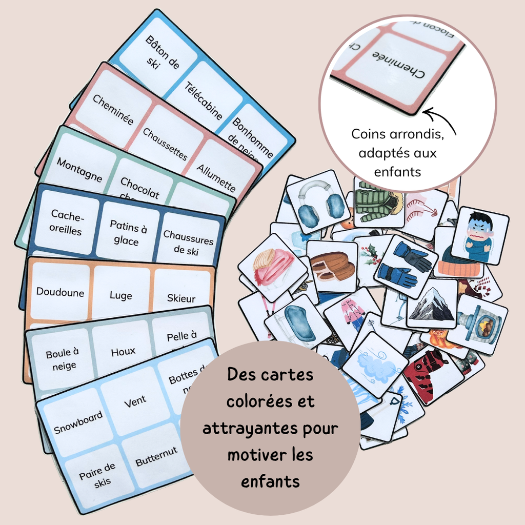 Loto de l’hiver – Jeu de lecture et vocabulaire CP CE1