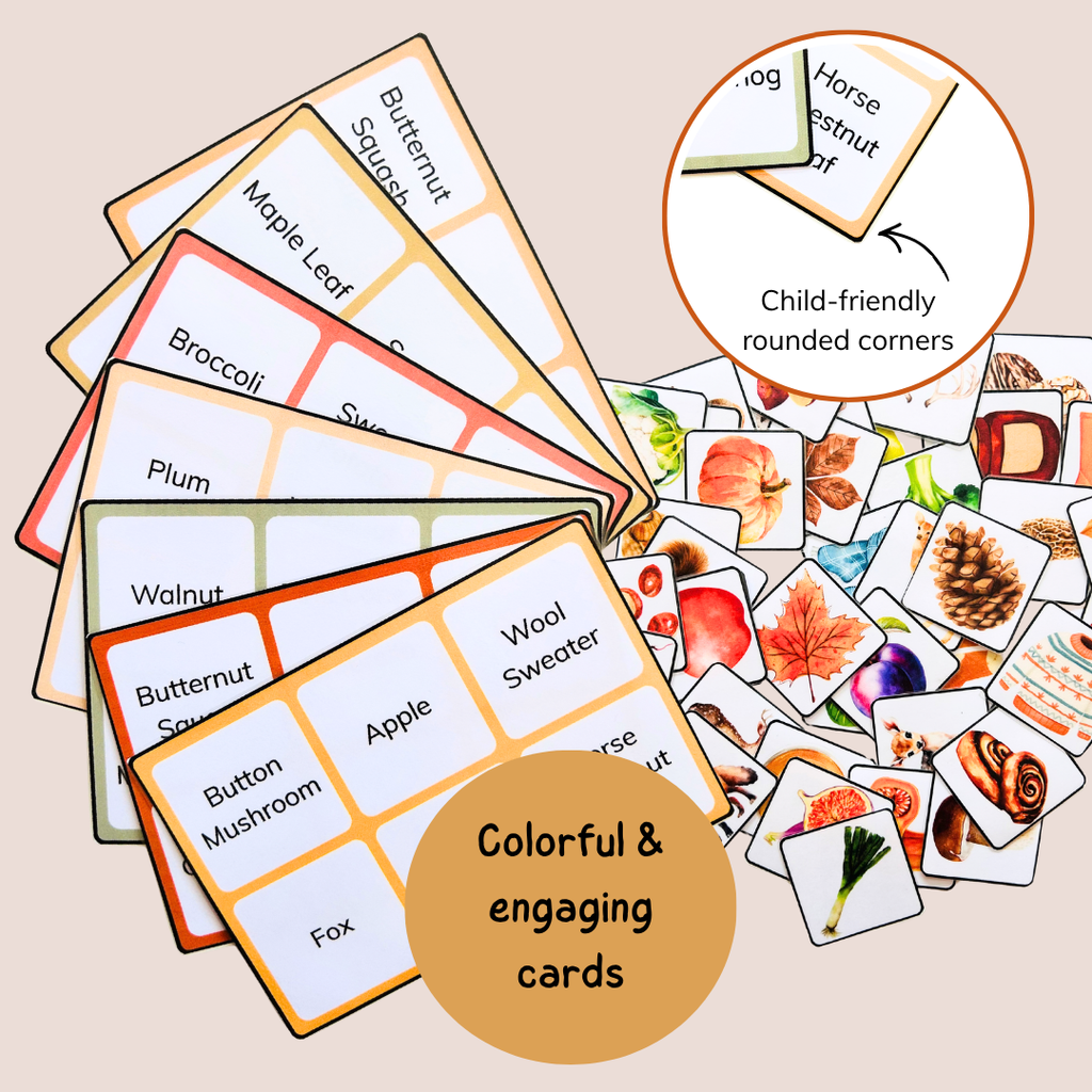 Fall Bingo – Printable Reading & Vocabulary Game – Grade 1–2