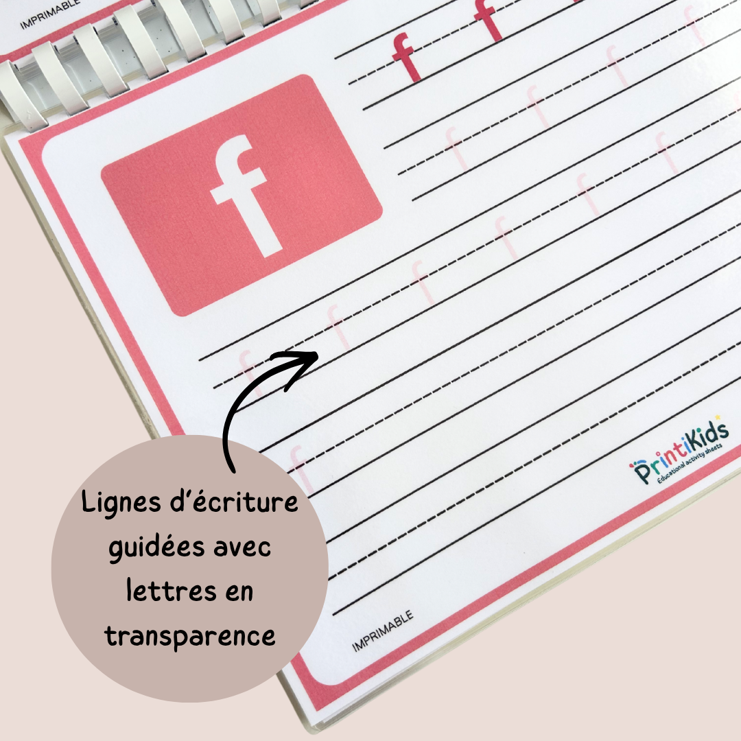 Fiche écriture alphabet CP GS animaux majuscules minuscules