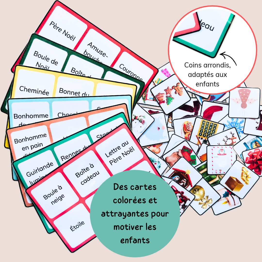Loto de Noël – Jeu de lecture et vocabulaire - CP CE1