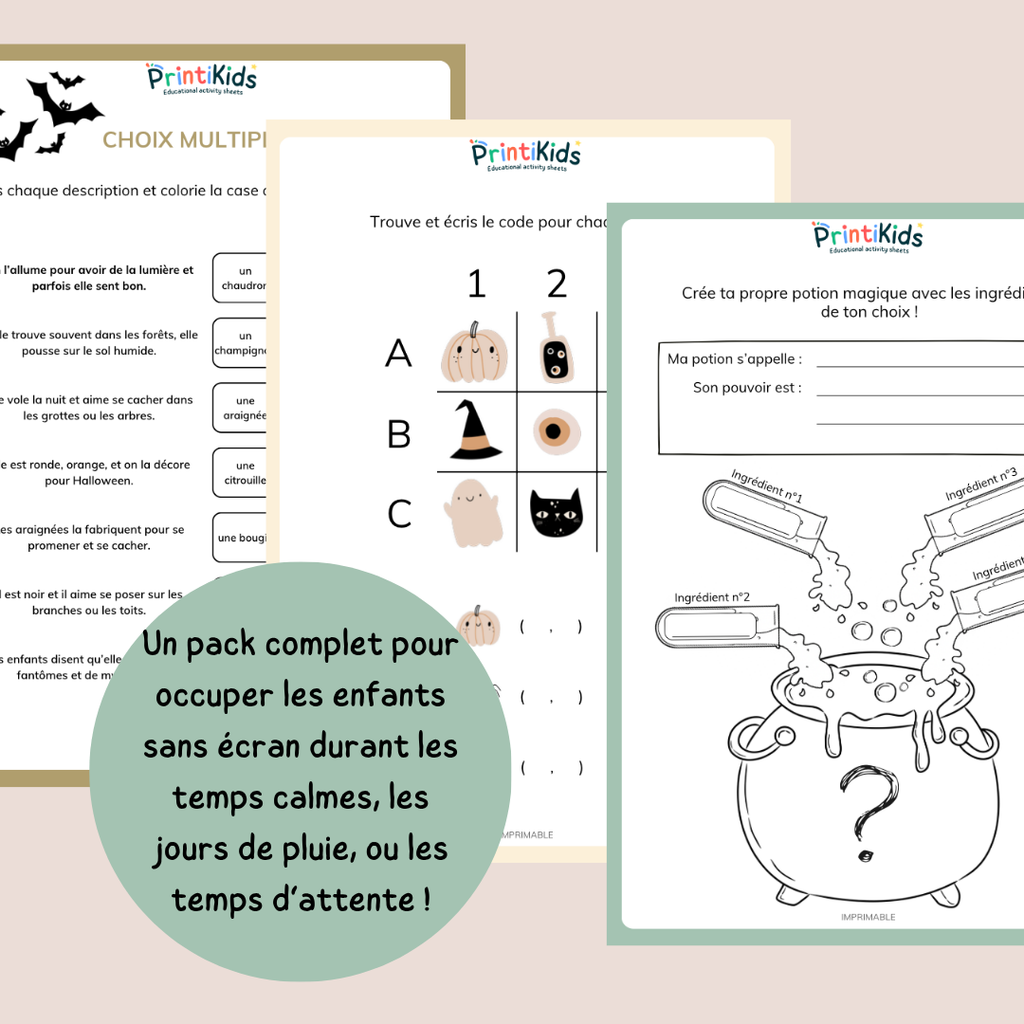 Maxi Pack d’activités Halloween – 35 activités éducatives – CP CE1
