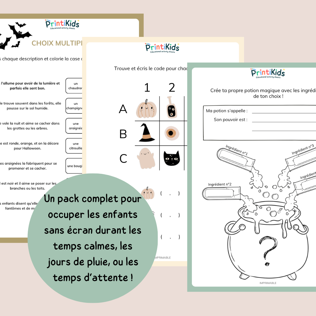 Maxi Pack d’activités Halloween – 35 activités éducatives – CP CE1