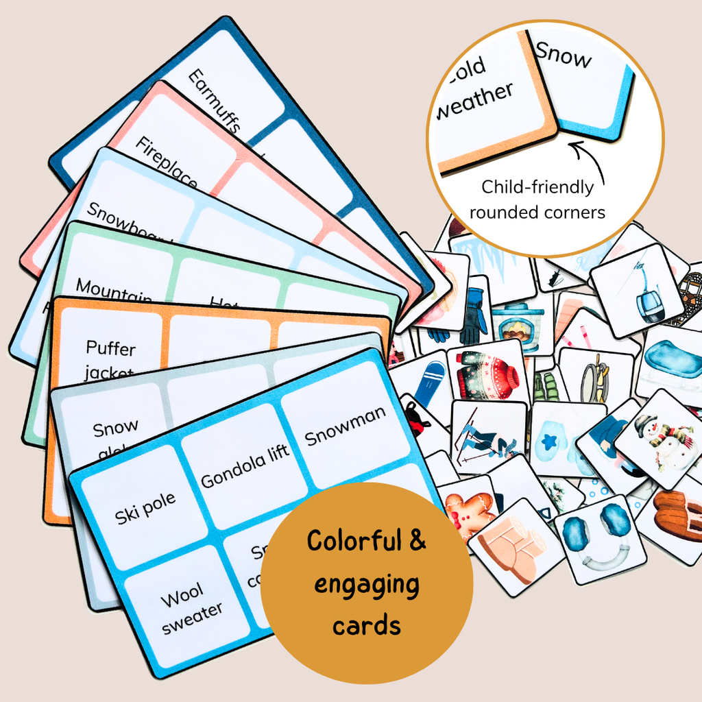 Winter Bingo – Reading & Vocabulary – Grade 1–2