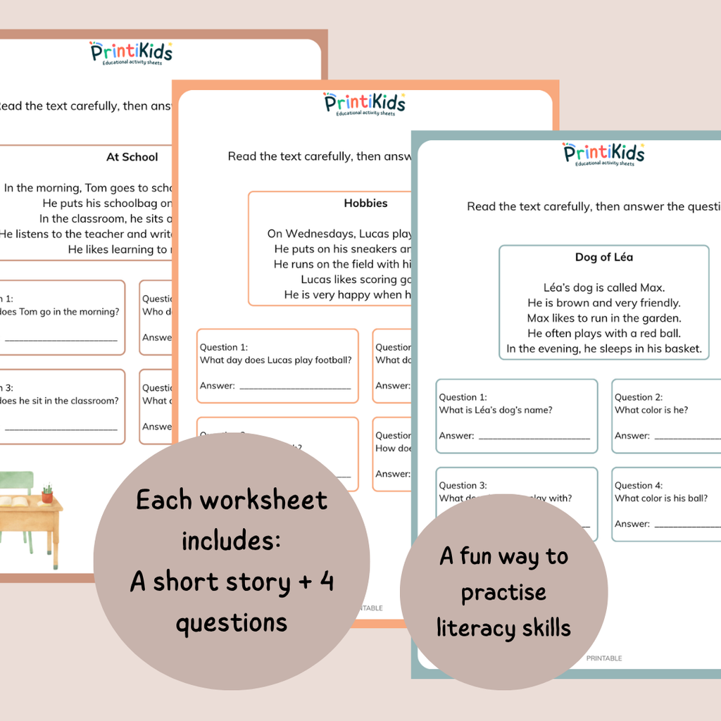 Reading & Writing Worksheets – 20 Progressive Literacy Activities – Grade 1 / Year 2