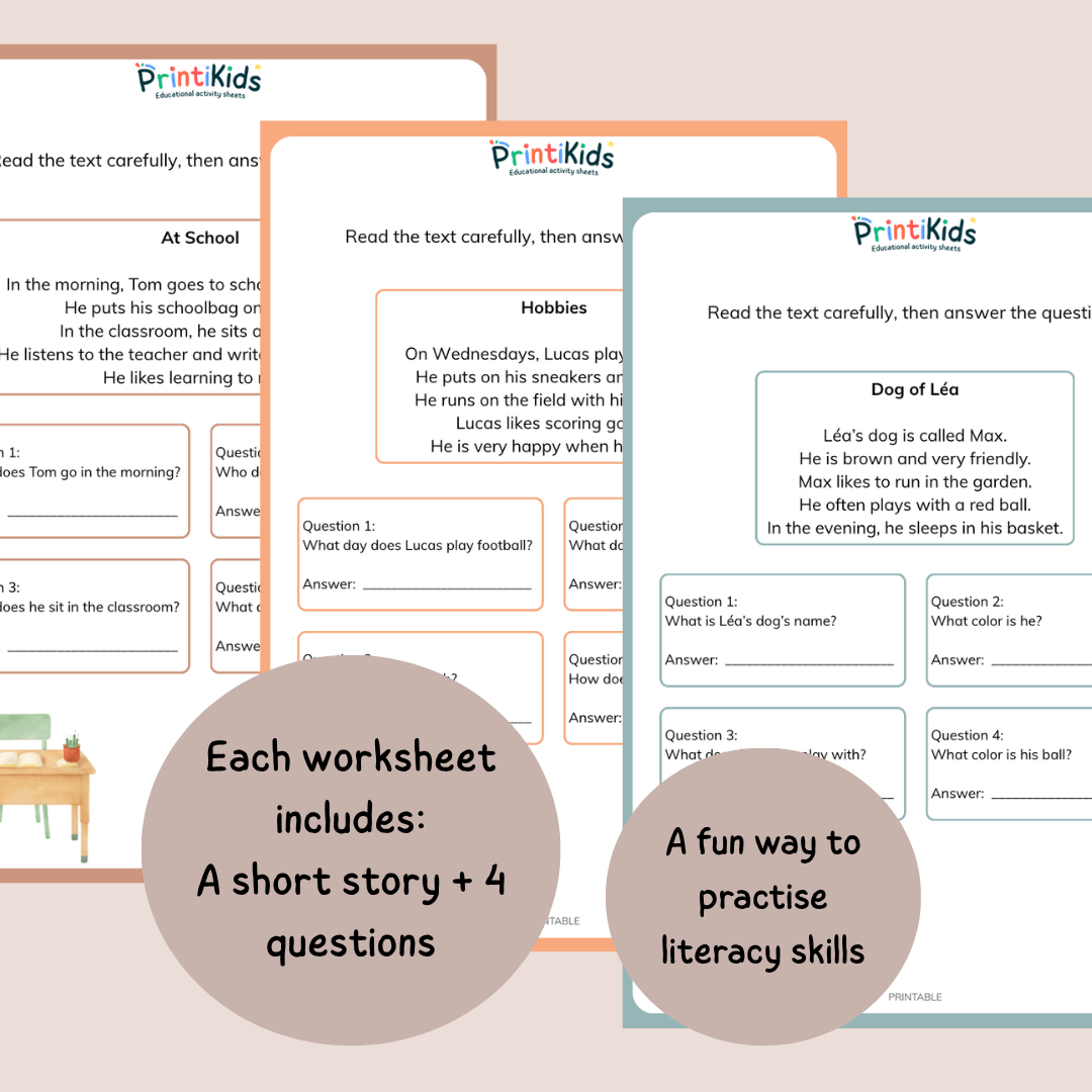 Reading & Writing Worksheets – 20 Progressive Literacy Activities – Grade 1 / Year 2