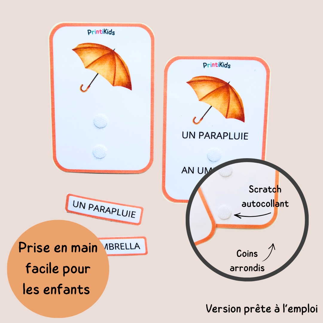 🇫🇷🇬🇧 Cartes de vocabulaire bilingues français anglais – Automne – GS CP CE1