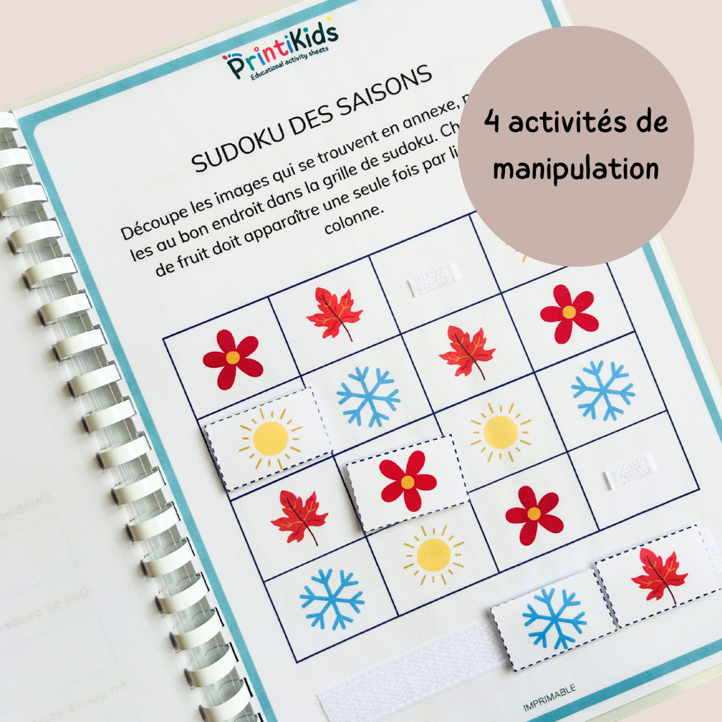 Pack d’activités les saisons – 20 fiches pédagogiques - CP CE1