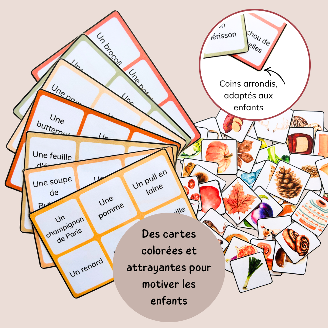 Loto de l'automne – Jeu de lecture et vocabulaire - CP CE1