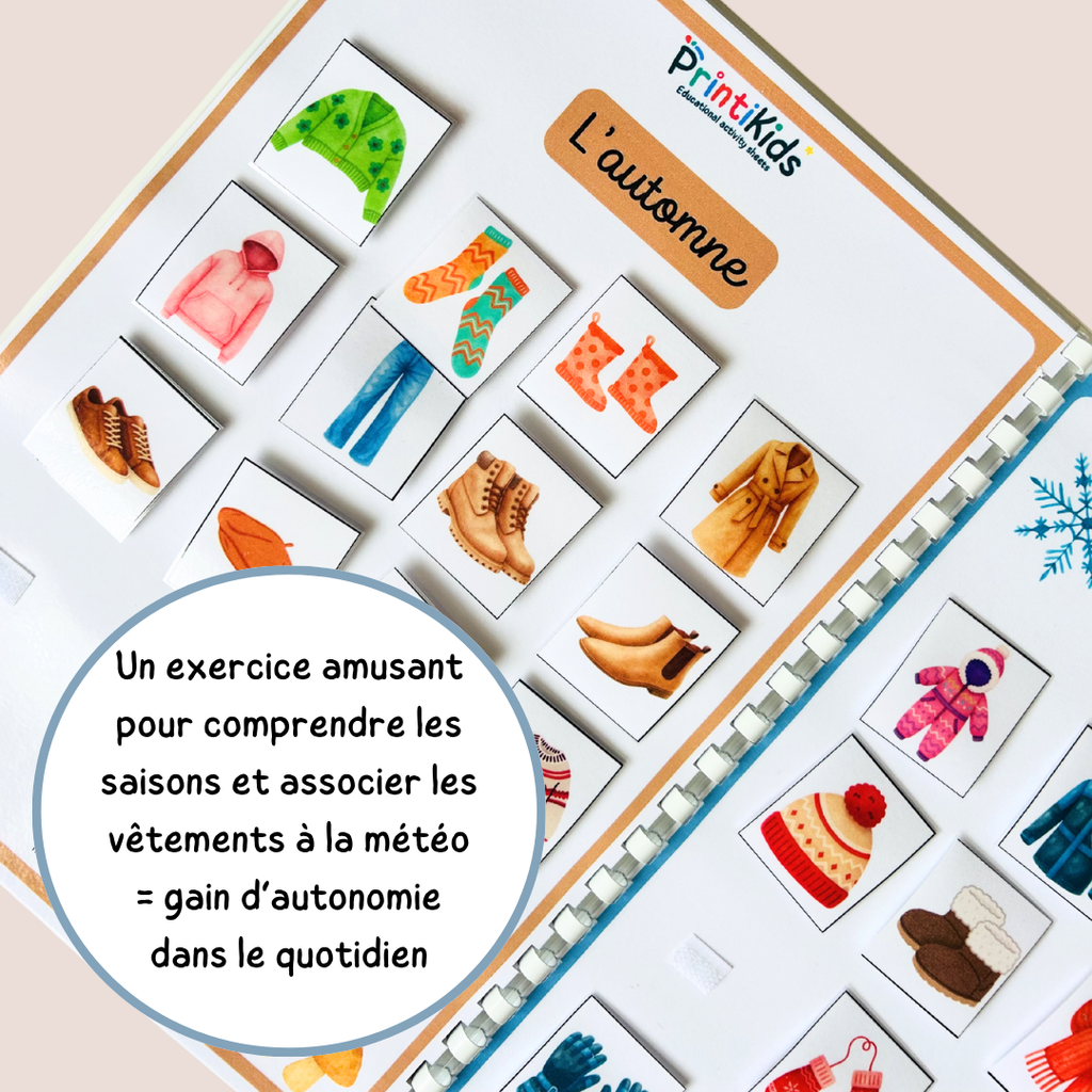 Activité tri des vêtements par saisons GS CP