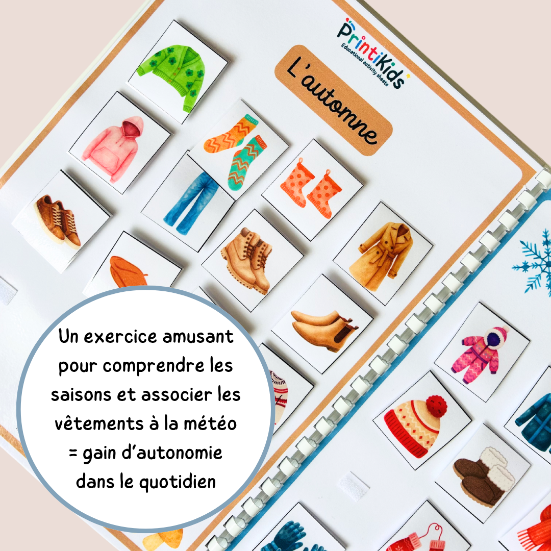 Activité tri des vêtements par saisons GS CP