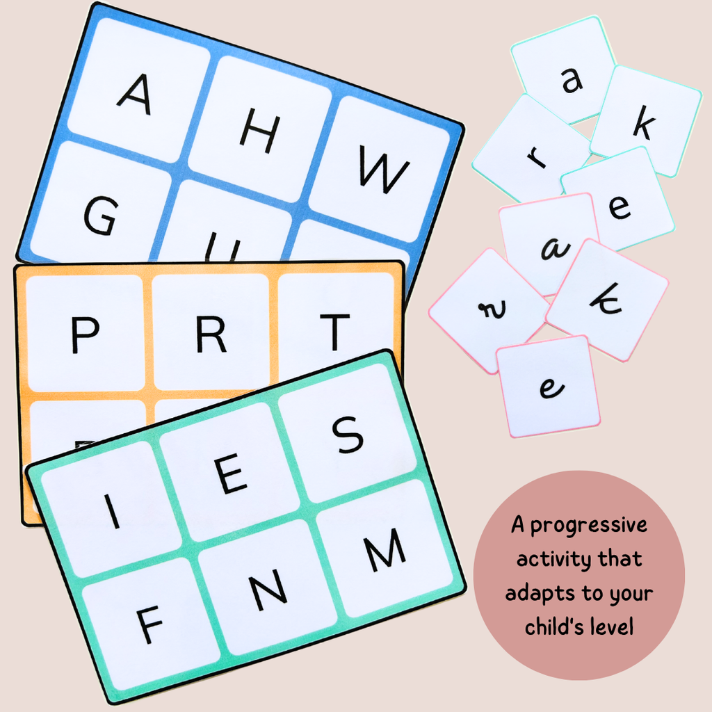 Alphabet Bingo – Match Uppercase, Lowercase & Cursive Letters – Pre-K Kindergarten Grade 1 Grade 2