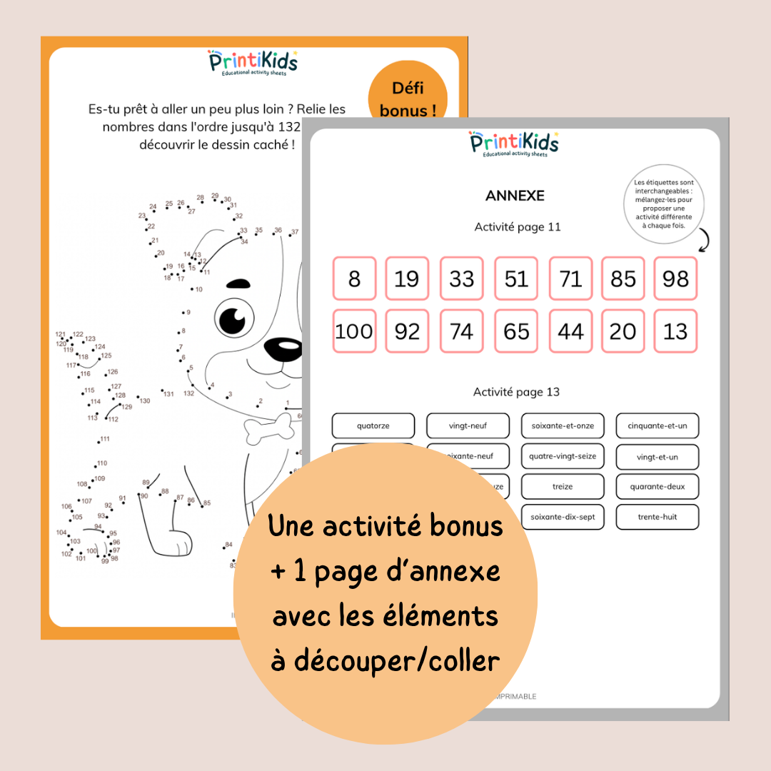Pack nombres jusqu'à 100 – Numération, écriture en lettres et activités ludiques - CP