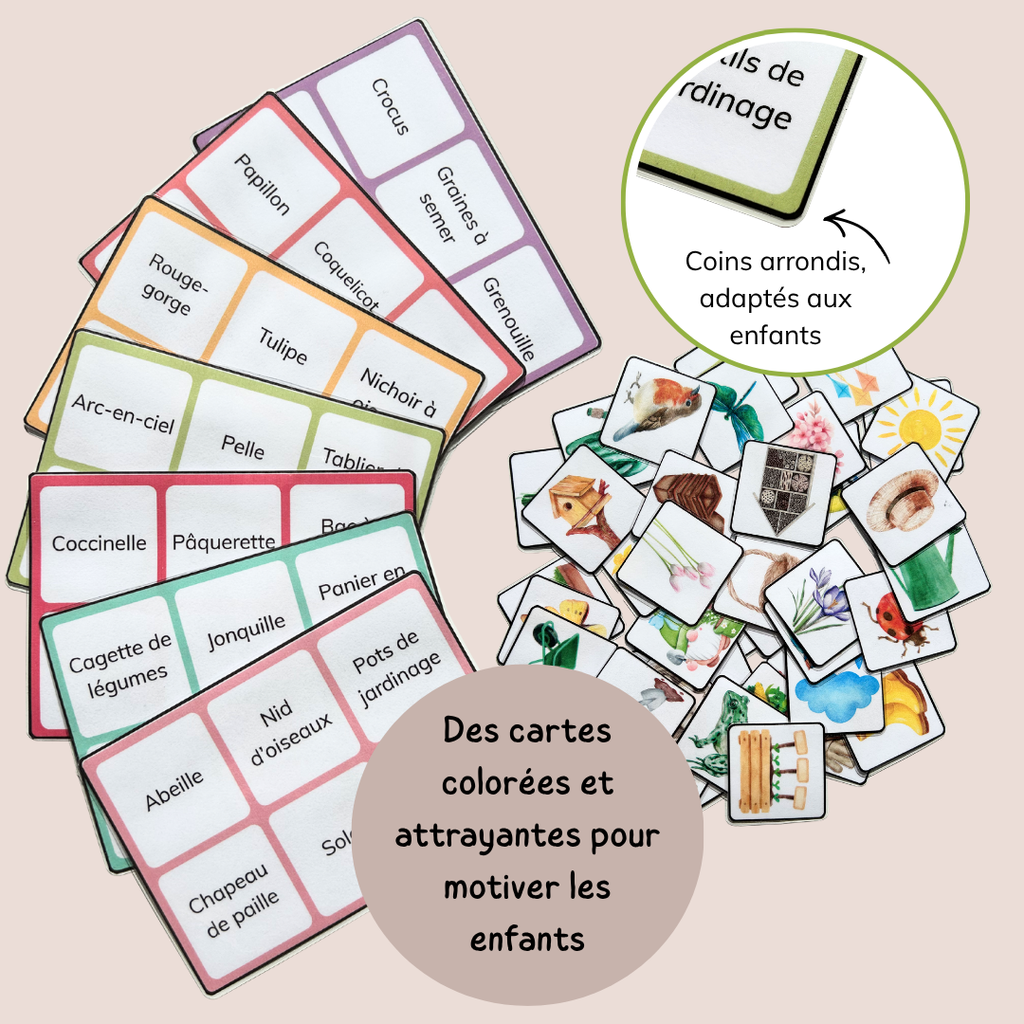 Loto de printemps – Jeu de lecture et vocabulaire CP CE1