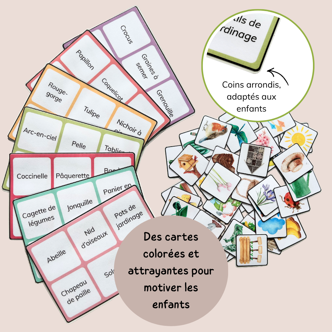 Loto de printemps – Jeu de lecture et vocabulaire CP CE1