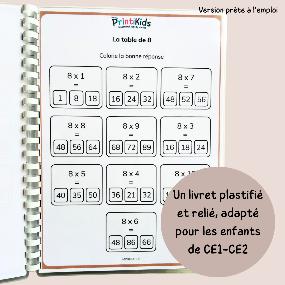 Pack d’activités multiplications – Exercices et jeux pour mémoriser les tables - CE1 CE2