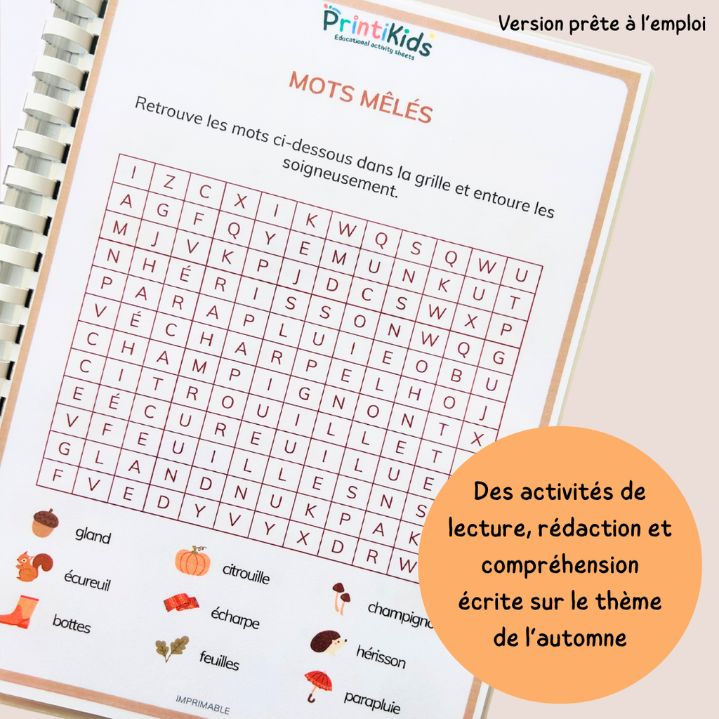 Pack activités automne – Pack de 20 fiches ludiques et éducatives - CP CE1