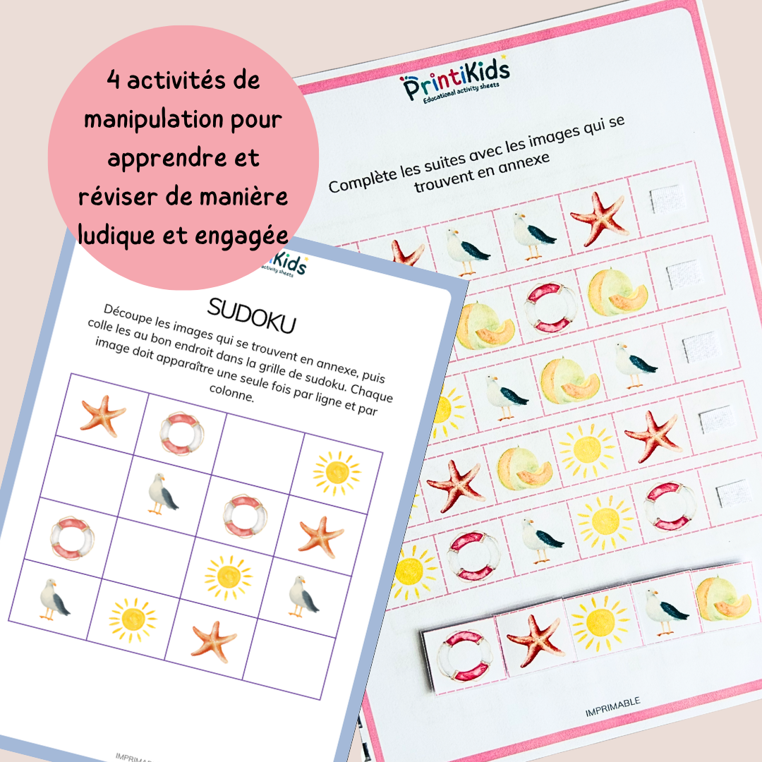 Maxi pack d'activités été – Cahier de vacances à imprimer - CP CE1