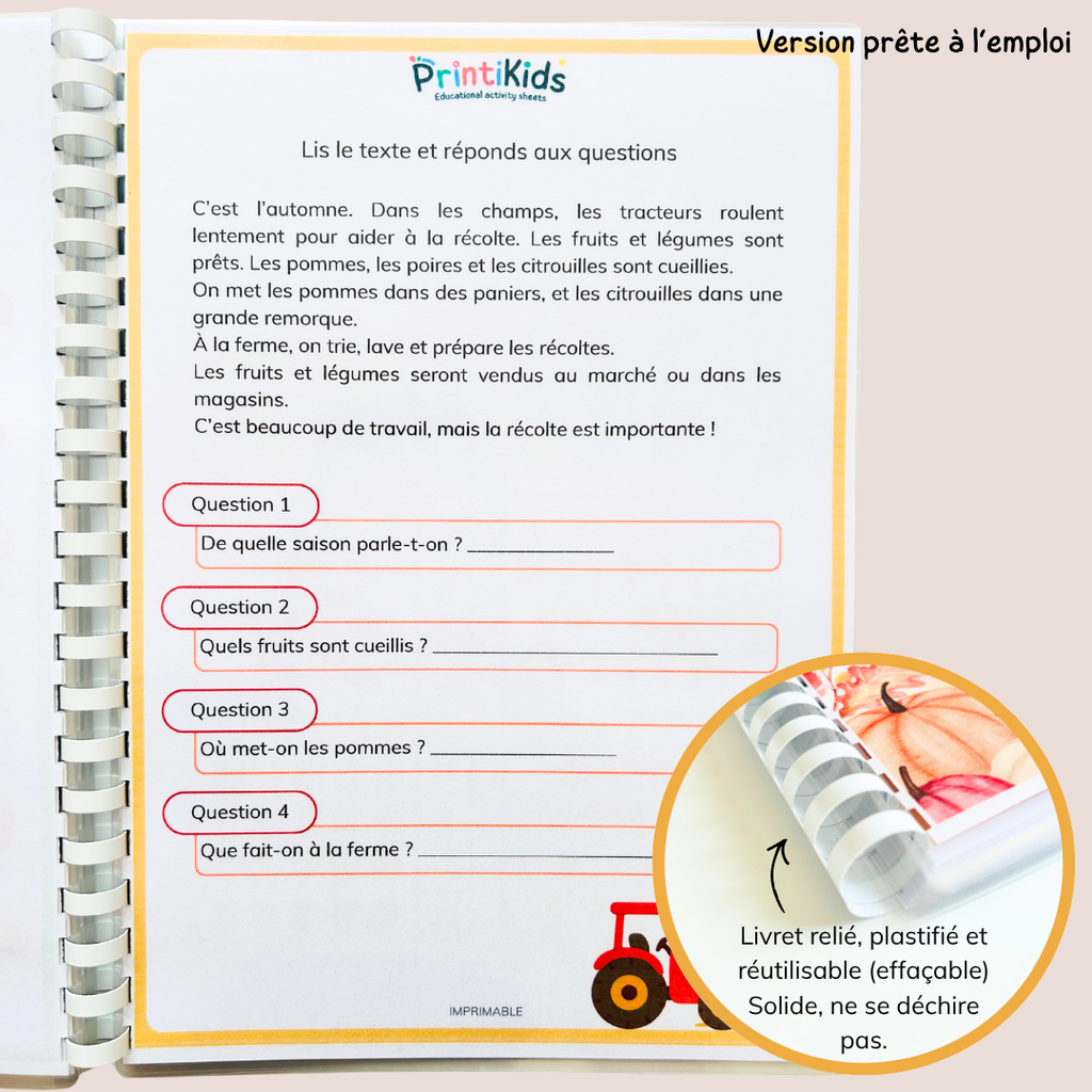 Pack activités automne – Pack de 20 fiches ludiques et éducatives - CP CE1