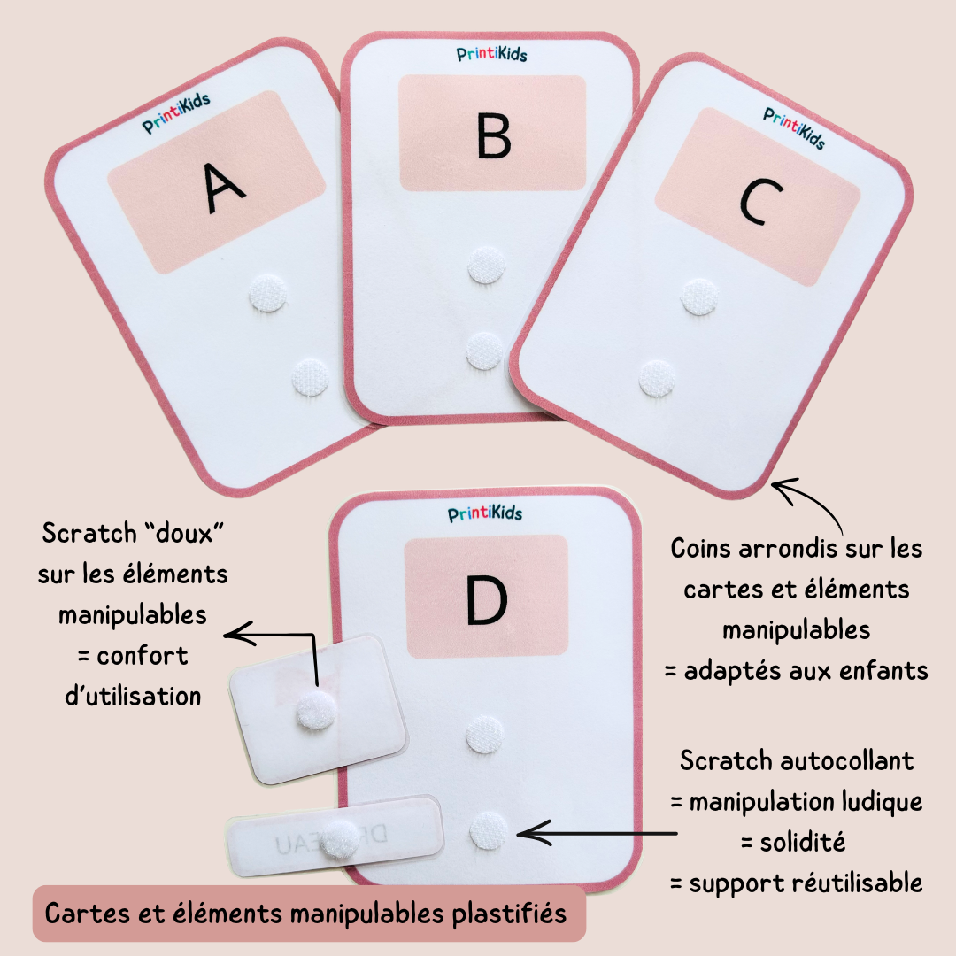 Jeu d’association alphabet – Lettres, images et premiers mots - MS-GS-CP