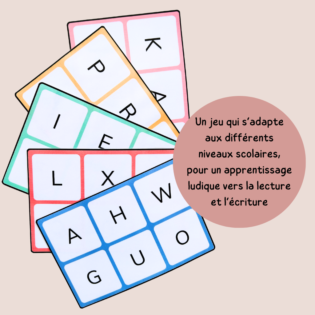 Loto des lettres à manipuler – Associer majuscules, minuscules et cursives – MS GS CP CE1