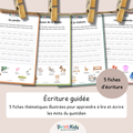 Fiche écriture guidée - mots du quotidien CP
