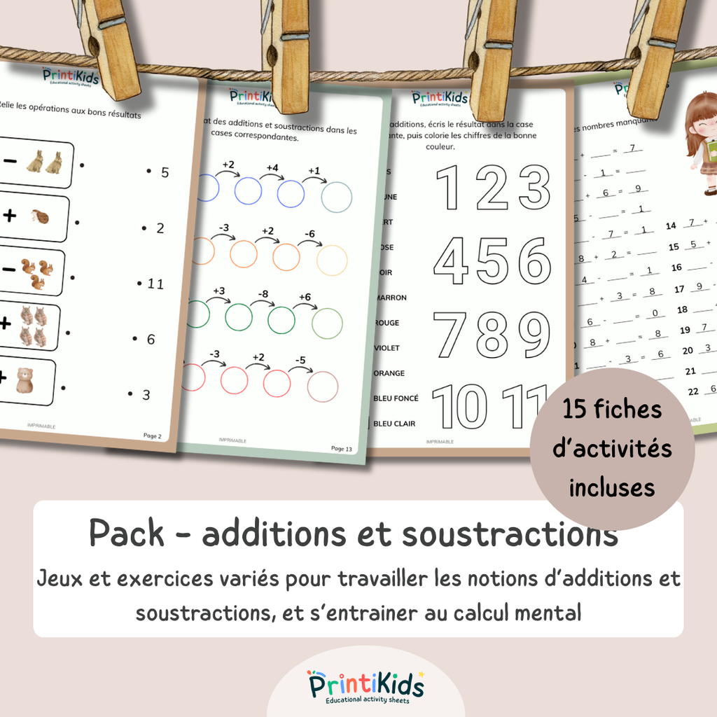 Pack d’activités – Additions & Soustractions - CP - CE1