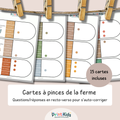 Cartes à pinces ferme – Lecture compréhension CP CE1