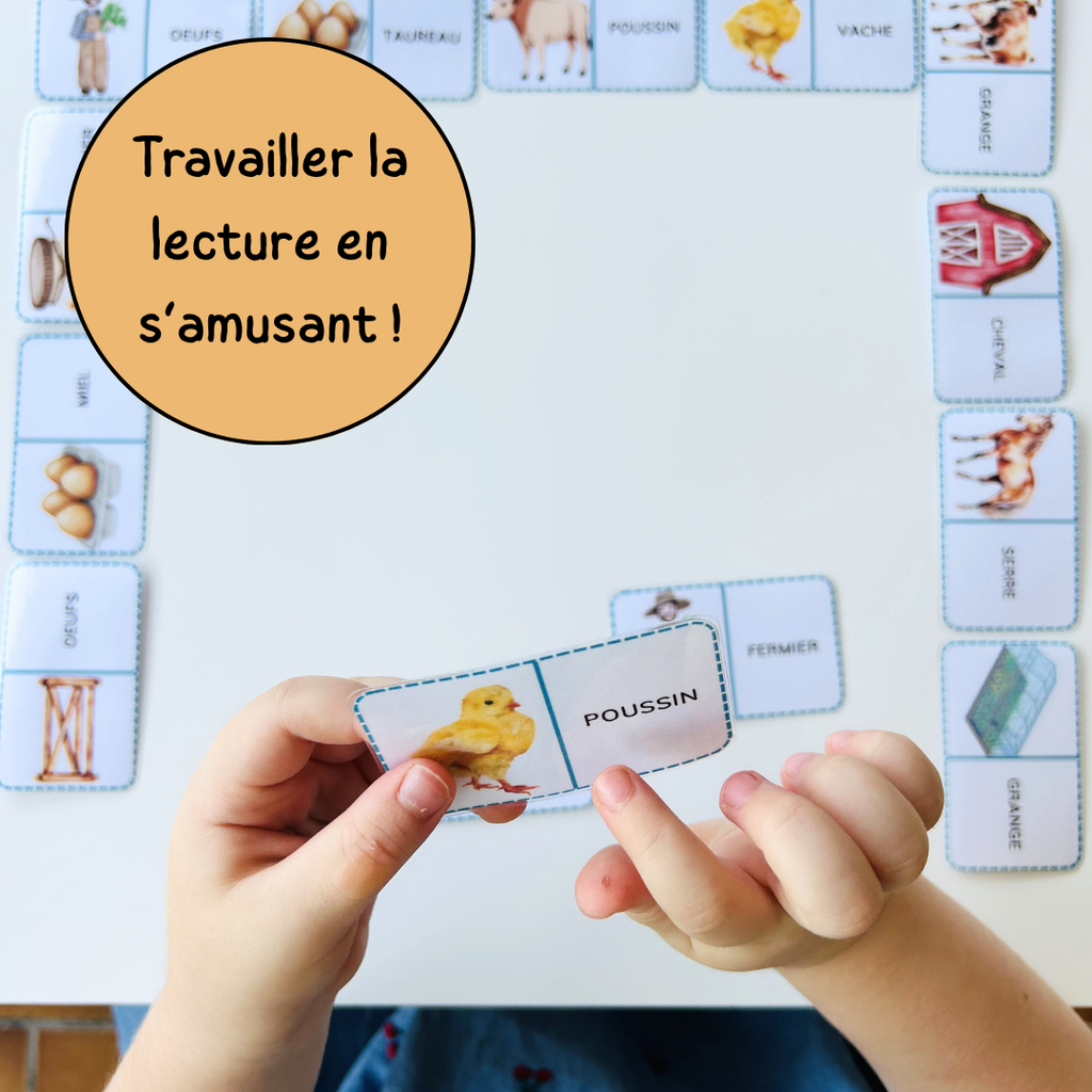 Domino de la ferme – Jeu de lecture et vocabulaire CP CE1