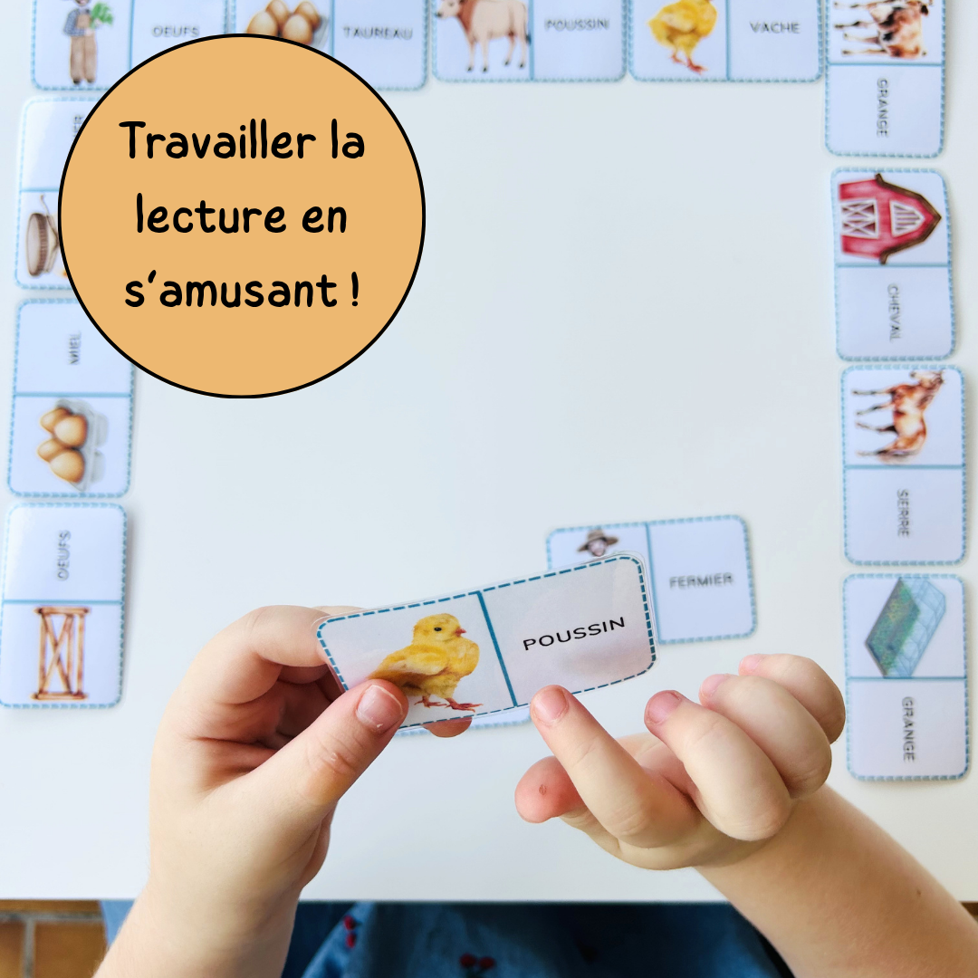 Domino de la ferme – Jeu de lecture et vocabulaire CP CE1