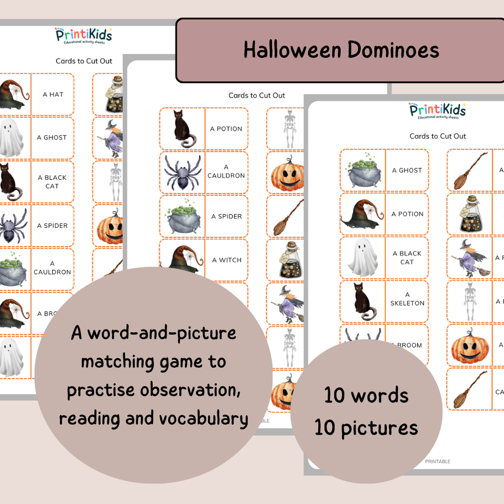Halloween Games Pack – 4 Reading & Vocabulary Games – Grade 1–3