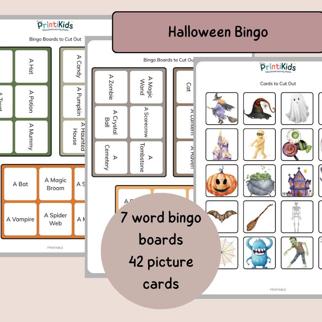 Halloween Games Pack – 4 Reading & Vocabulary Games – Grade 1–3