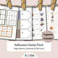 Halloween Games Pack – 4 Reading & Vocabulary Games – Grade 1–3