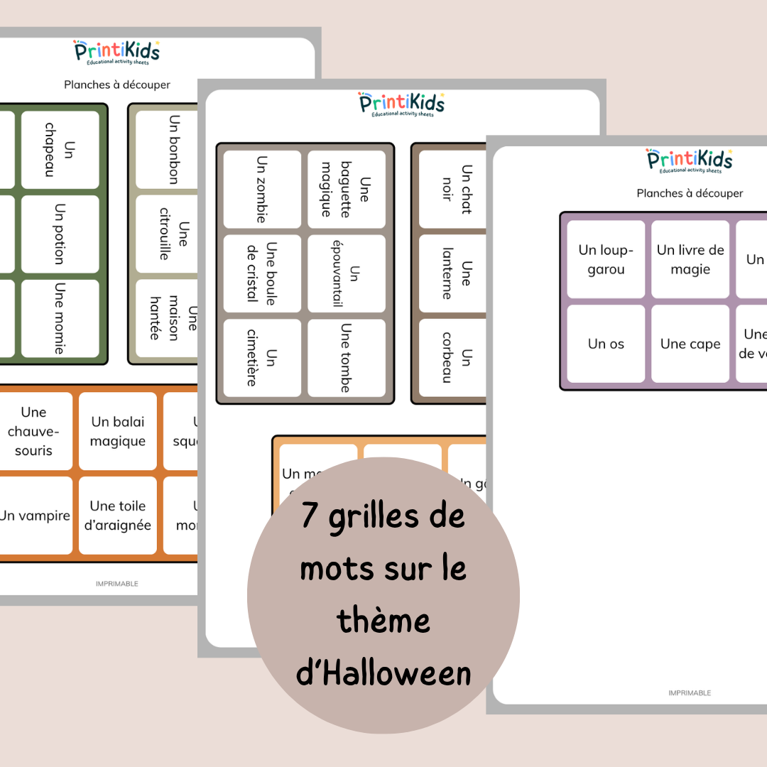 Loto Halloween – Jeu de lecture et vocabulaire CP CE1