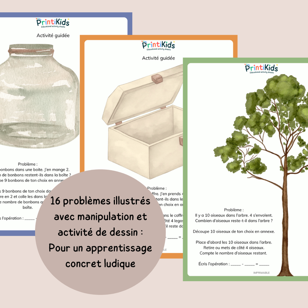 Maxi Pack additions et soustractions – problèmes simples et illustrés - CP CE1