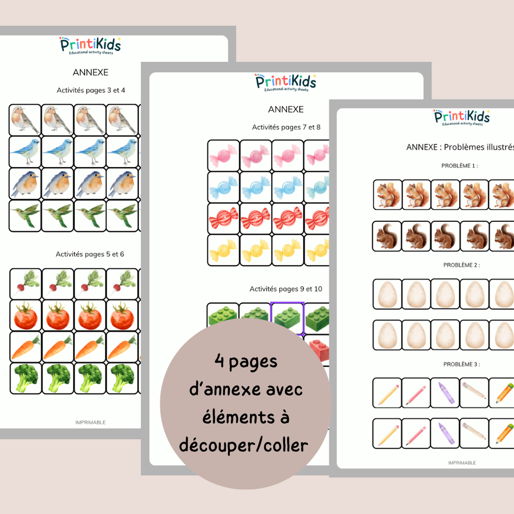 Maxi Pack additions et soustractions – problèmes simples et illustrés - CP CE1