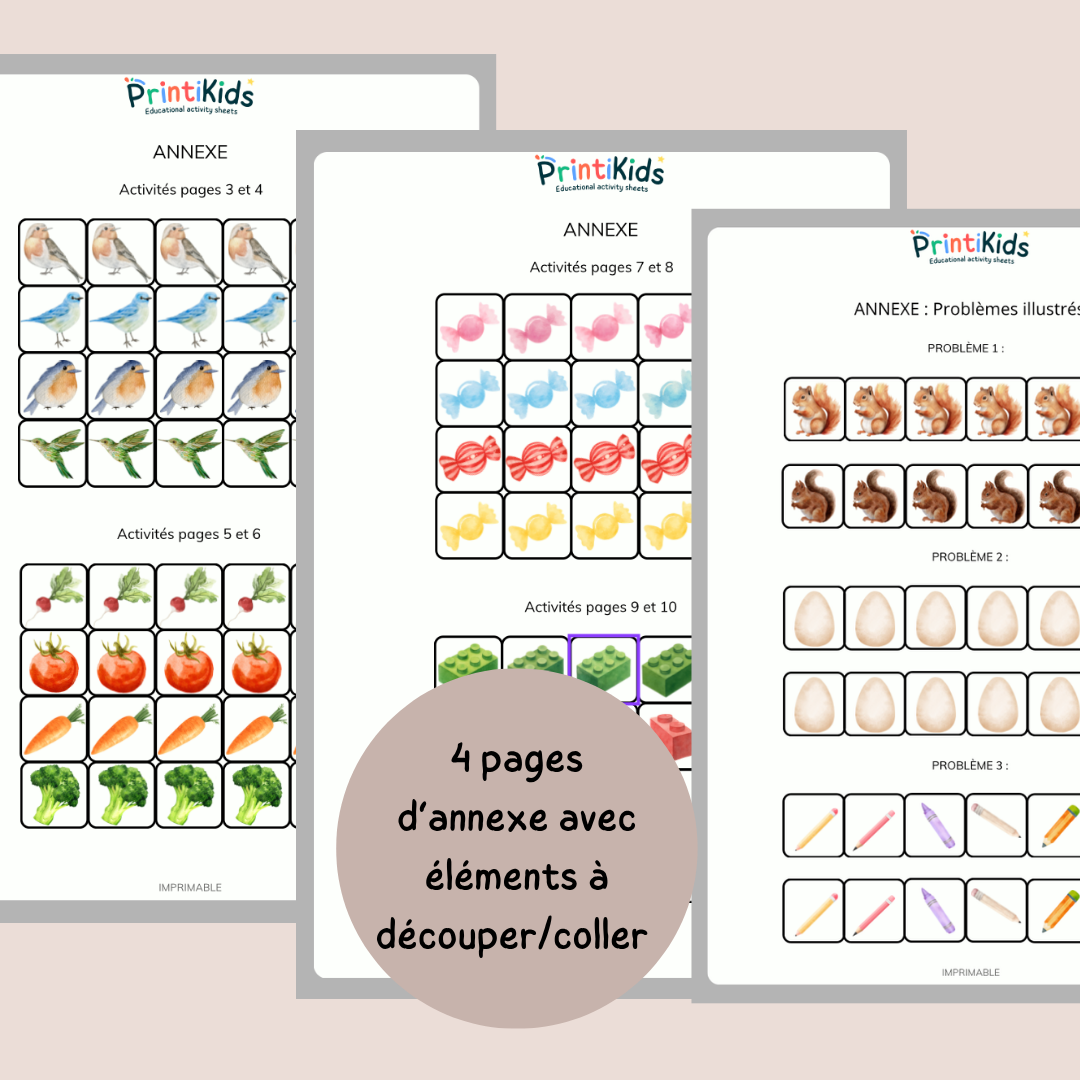 Maxi Pack additions et soustractions – problèmes simples et illustrés - CP CE1